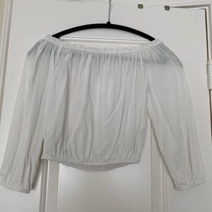White Off-the-Shoulder top.